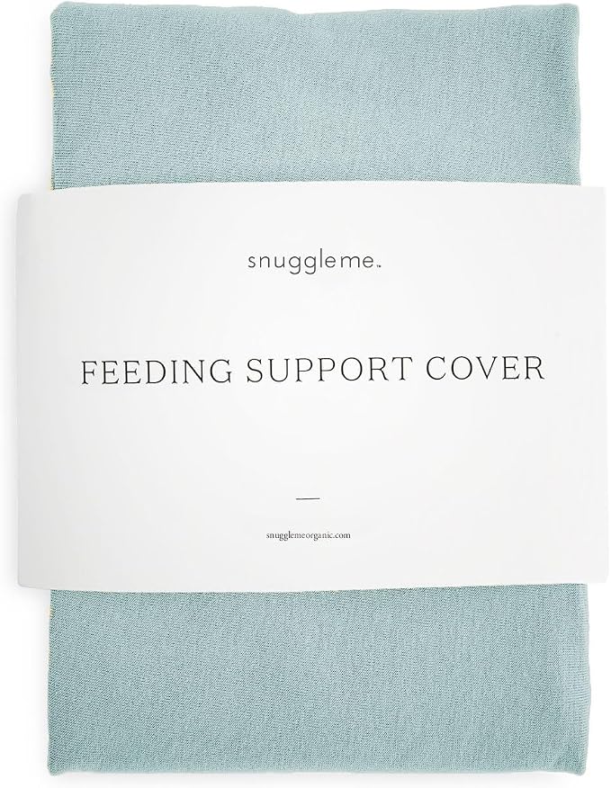 Snuggle Me Organic Feeding Support Pillow Cover, Machine Washable 100% Organic Cotton, Soft Nursing Cover for Breastfeeding, Pillow Slipcover for Baby Girls Boys Newborn - Slate