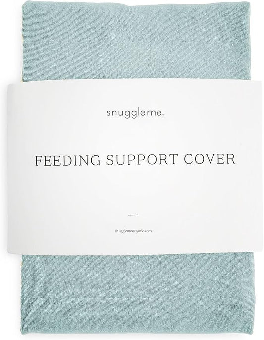 Snuggle Me Organic Feeding Support Pillow Cover, Machine Washable 100% Organic Cotton, Soft Nursing Cover for Breastfeeding, Pillow Slipcover for Baby Girls Boys Newborn - Slate