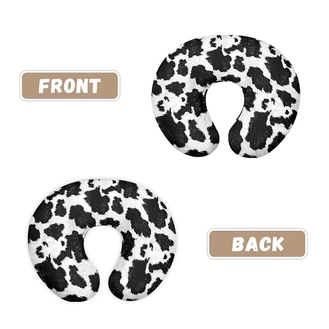 Cow Hide Print Ultra Soft Breathable Baby Nursing Pillowcase with Hidden Zipper Boy & Girl Machine Washable Nursing Pillow Support Cover for Bottle and Breastfeeding