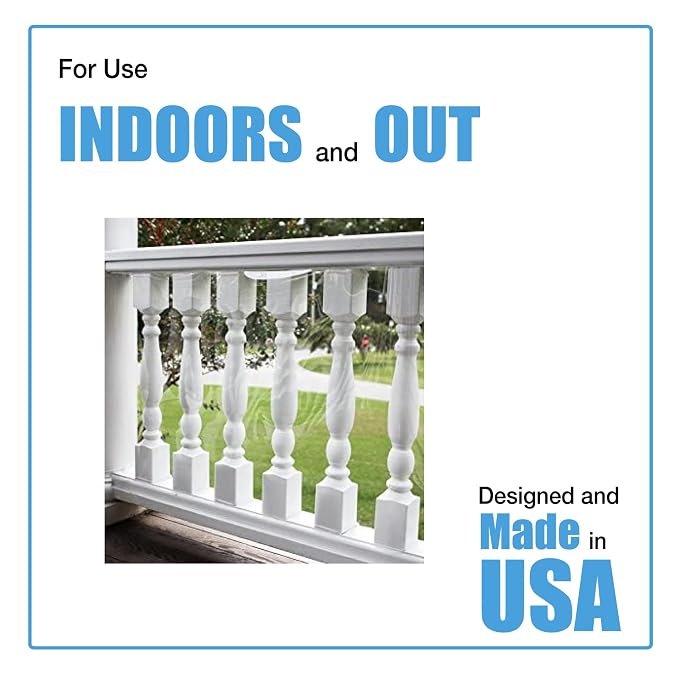 KidKusion Banister Guard for Childproofing and Pet Safety | Made in USA | 15' L x 33" H | Shatterproof Plastic Transparent Roll with Zipties and Hole Punch