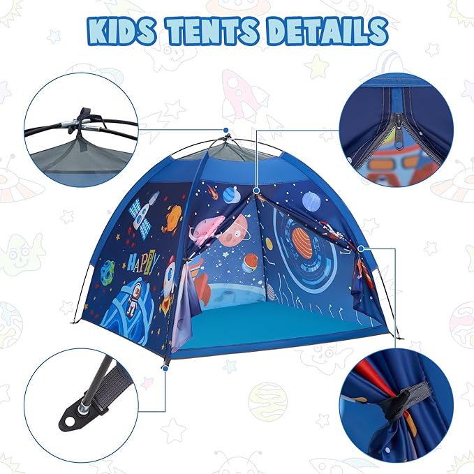 Mnagant Space World Play Tent Galaxy Dome Playhouse for Boys and Girls Imaginative Play-Astronaut Space for Kids Indoor and Outdoor Fun, Perfect Kid?™s Gift- 47" x 47" x 43"