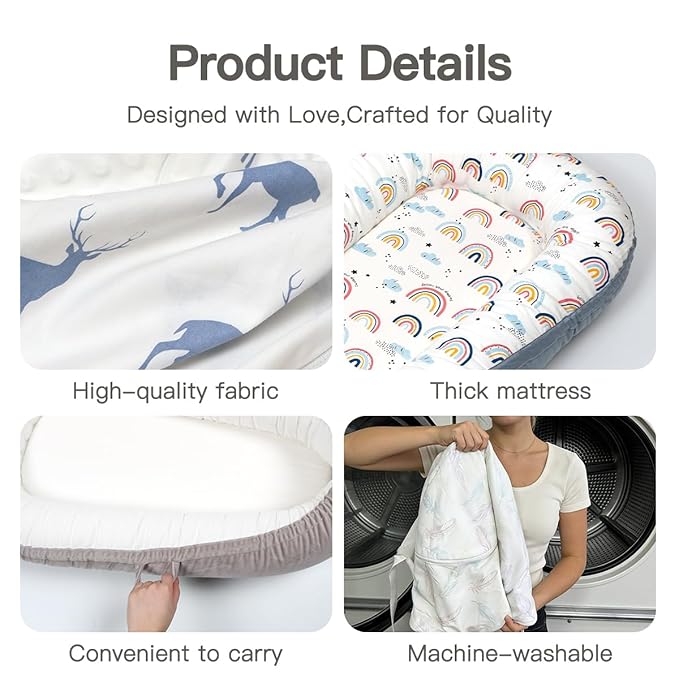 Infant Support Cushion-Breathable and Soft Organic 100% Cotton, Portable Tummy Time Mat with Removable Support Cushion Cover, Floor Baby Support Cushion for Newborn - Dinosaur World