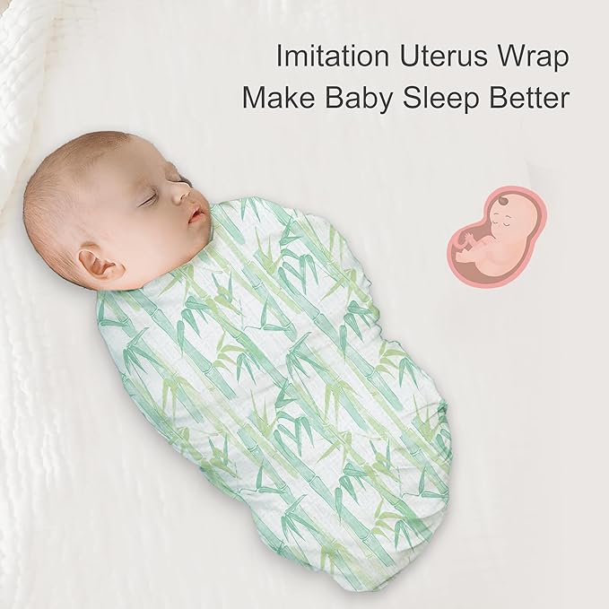Muslin Swaddle Blankets for Newborn, 2 Pack Large 47"x47" Soft Breathable Bamboo Cotton Baby Blanket, Lightweight Receiving Blanket for Boys and Girls, Panda Paradise