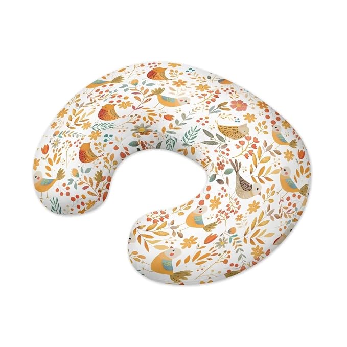 Bird Baby Nursing Pillow Cover for Boys Girls Soft Breathable Fabric Feeding Pillow Case for Baby Girl & Boy Breastfeeding Pillows Support Cover for Christmas Gift & Decor
