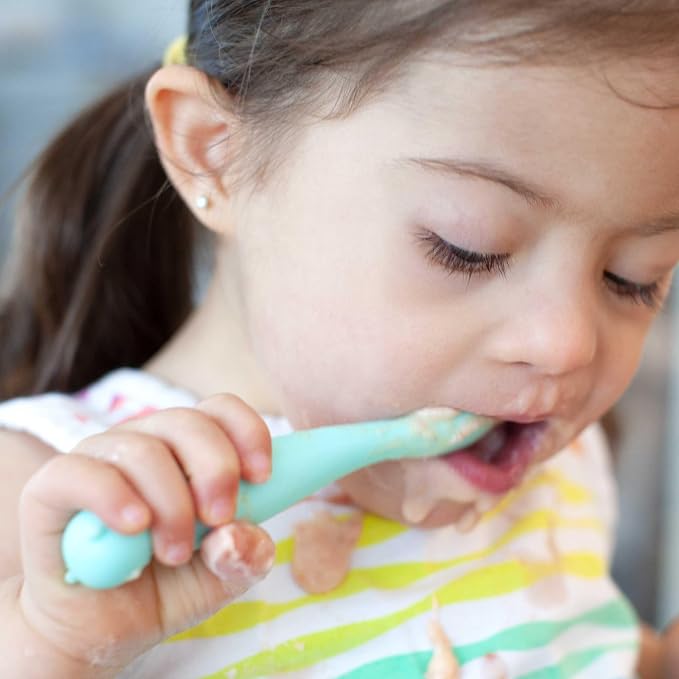 Easy Learn Baby Spoon Set (Sea Foam)