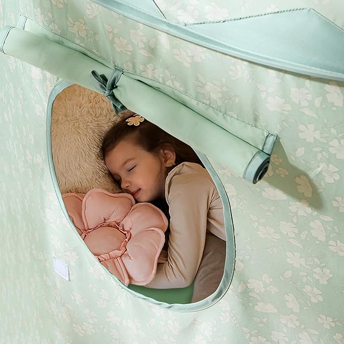 Tiny Land Kids Play Tent ??Cute GreenTent for Kids Indoor, Portable Toddler Tent for Girls & Boys, Fun Playhouse Toy for Imaginative Play, Perfect Toys Gifts for 2 Year Old Girl & Boy