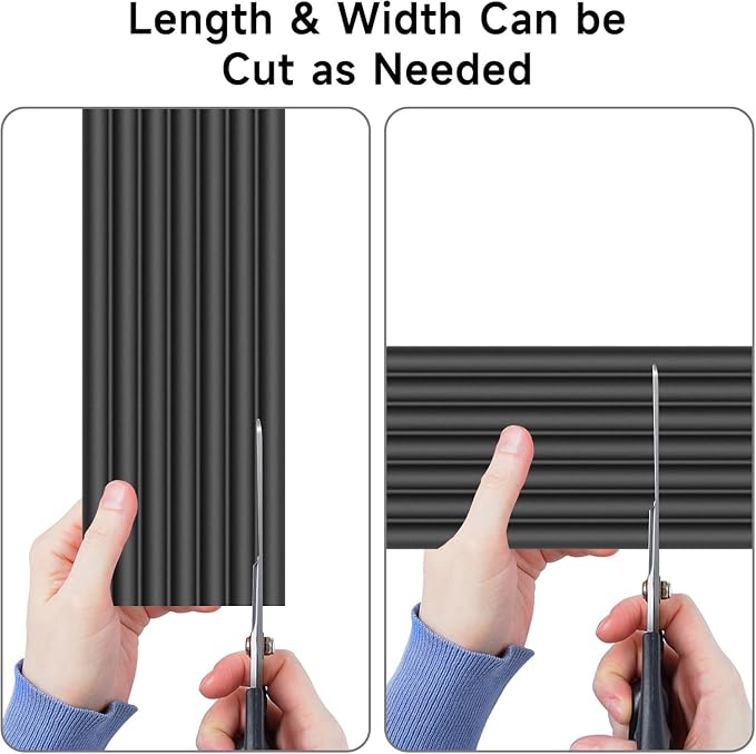 Baby Proofing 6.5ft Extra-Wide Edge Protectors for Baby with 3M Strong Adhesive Double Sided Tape, Sharp Edge & Corner Safety Guards Furniture Bumper for Table, Furniture, Fireplace, Black