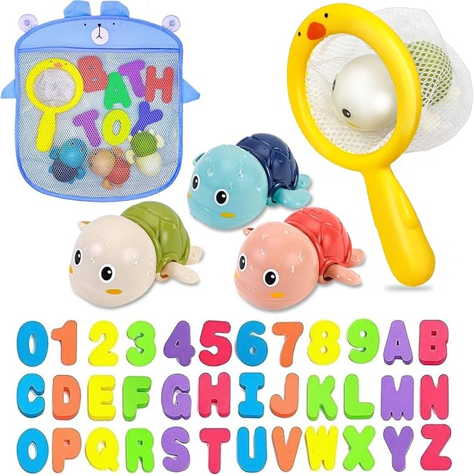 Bath Toys Kids Age 1-3 - Foam Bath Letters And Numbers Abc Alphabet Learning Toys Bathtub Toys Toddlers 2-4 Water Pool Shower Tub Toy Babies Infant 6-9-12-18-24 Months Gifts For 1-6 Year Old Boy Girl