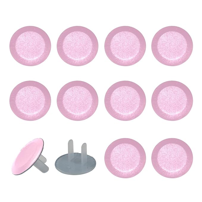 Pure Pink Color Outlet Plug Covers Child Proof Electrical Outlets Protector - Wall Socket Protector for Baby Kids- Electrical Insulation