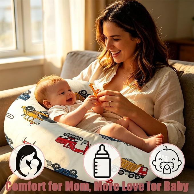 Nursing Pillow Breastfeeding Pillow Removable cover Machine washable | Conforming to ergonomic design. Detachable cover. Machine washable. Breathable fabric.Arm fatigue free Soft supportive fill