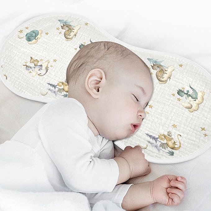 vvfelixl Muslin Burp Cloths Dragon Baby Baby Washcloths for Baby Girl Boys 2 Pack
