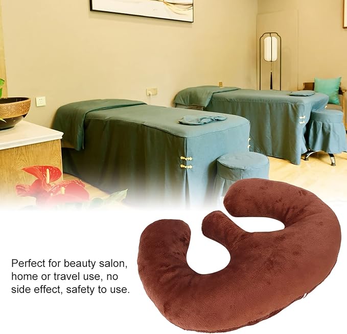 Breast Support Pillow for Massage Table, Dark, Spa Beauty Salon Chest Cushion