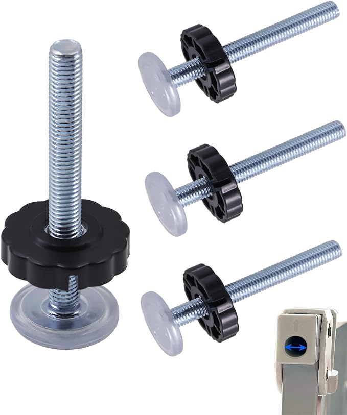 M10 Baby Gate Spindle Rods 4-Pack, Fits 10mm Holes Only, Not for M8, (10mm / 3/8") Extra Long 3.94" Replacement Parts for Pressure Mounted & Pet Safety Gates, Black