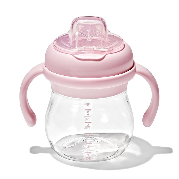 OXO Tot Transitions Soft Spout Sippy Cup with Removable Handles - 6 oz. - Blossom
