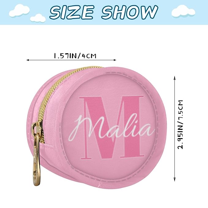 Custom Pink Pacifier Holder Case for Diaper Bag Personalized Portable Travel Pacifier Storage Case with Clip Newborn Baby Pouch for Baby Boys Girls Purse Outdoor