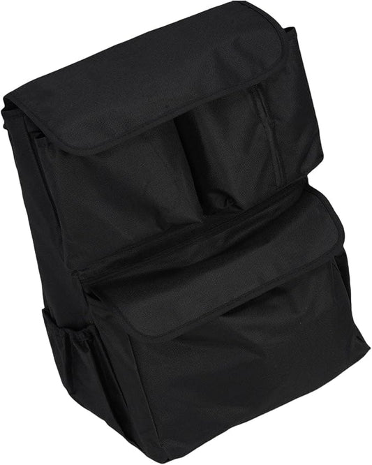 Buachois Stroller Hanging Bag, Universal Baby Stroller Organizer with Multiple Pockets and Cup Holder, Oxford Cloth Storage Caddy for Diapers Bottles Toys Accessories (Black)