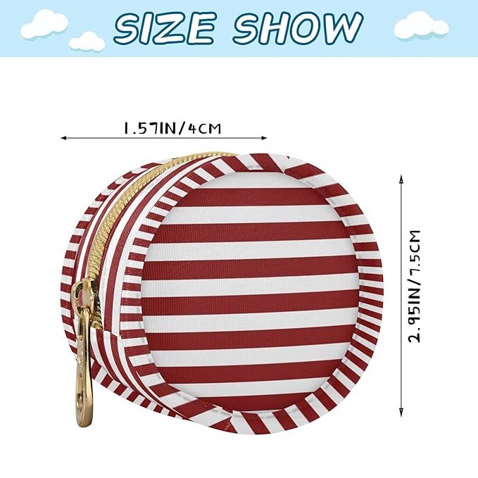 Wine Red Stripes Pacifier Holder Case Newborn Pacifier Storage Pouch for Boys Girls Easy Attach to Diaper Bag Portable Baby Essentials Container
