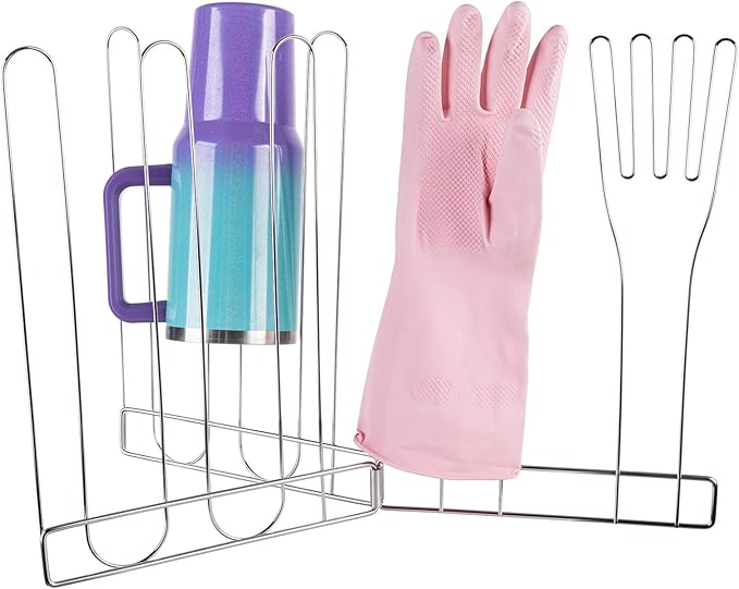Kitchen Glove Holder, Dishwasher Gloves Holder, Reusable Storage Bags Rack,Water Bottle Drying Rack for Baby Bottles, Sports Bottles Mugs