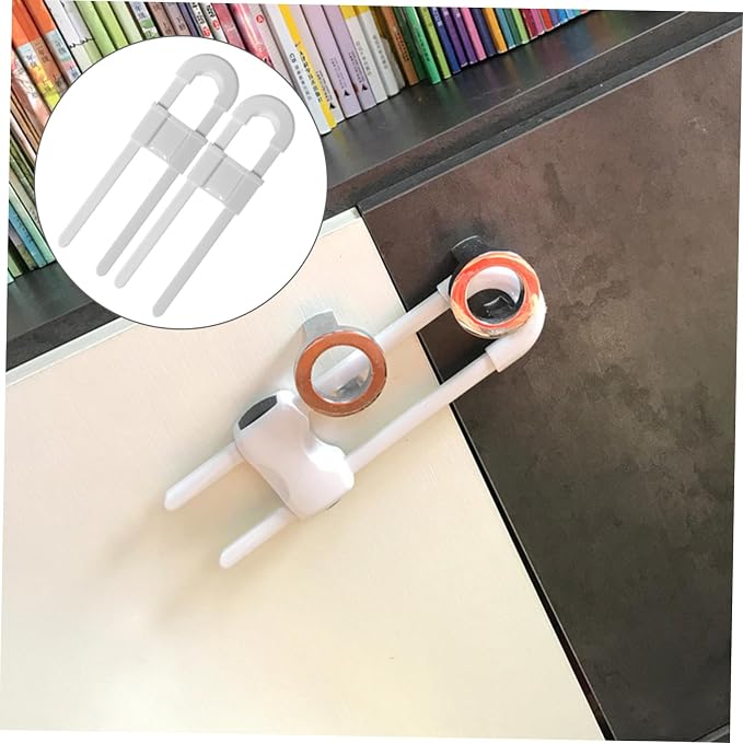 Vaguelly 10pcs Cabinet Locks for Safety U-shaped Locks Easy to Install for Home