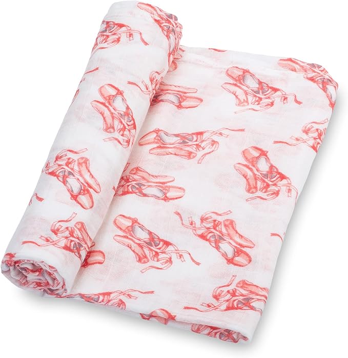 LollyBanks Baby Blanket, 100% Cotton Muslin Swaddle Blankets for Girls, Large 47 x 47 Inches Newborn Blanket, Soft and Breathable Swaddle Blanket, Baby Essentials, Registry (for Pink Lovers 2 Pack)