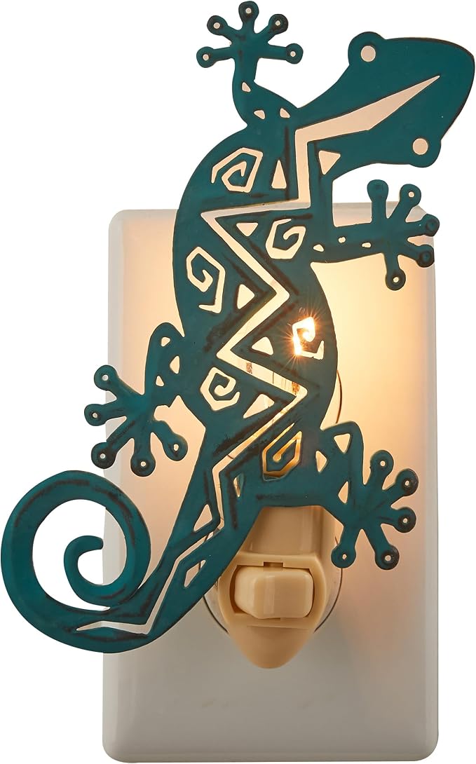 Park Designs Gecko Night Light - Turquoise