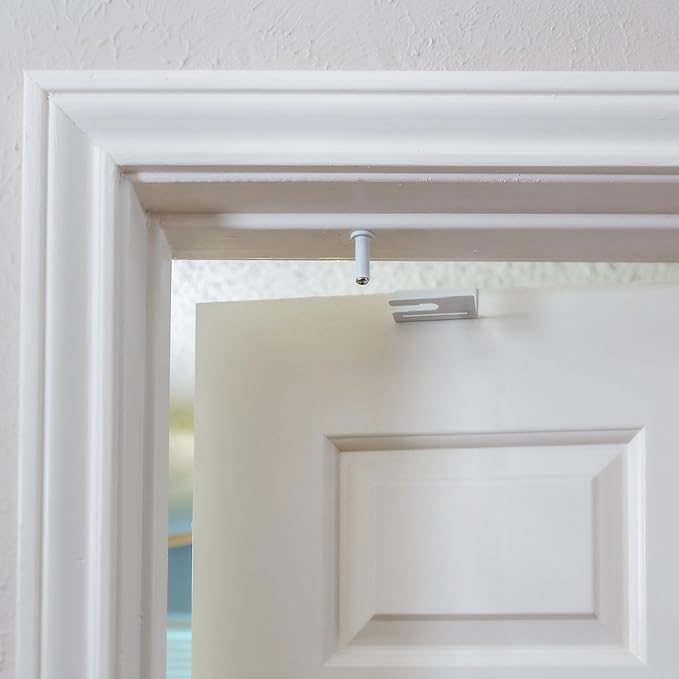 1 Pack – GlideLok Child Safety Door Top Lock | for Interior & Exterior Doors | Lock & Unlock from Both Sides | Stop Kids, Pets, Dogs & Cats from Opening Doors