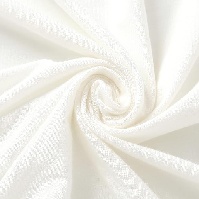 Cotton Knitted Baby Swaddle Blanket with Hat Headband Set Newborn Swaddle Wrap Receiving Blankets for Baby Girl Boy 45" x 45"(White)