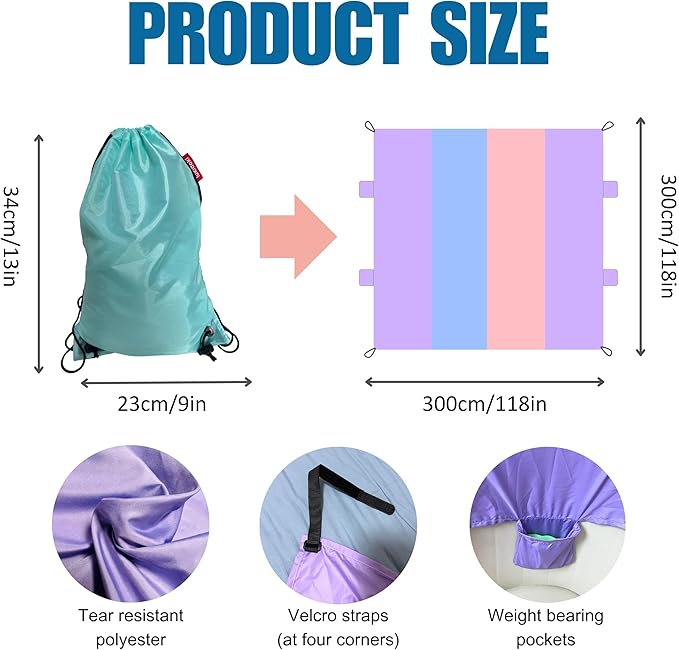 Magic Fort Building Kit for Kids - Large Lightweight Blanket Fort Making Kit Clips with CPC Certification - Portable Playhouse Play Tent Fort - Indoor/Outdoor Girls/Boys Toys Ages 4-5 6 7 8-12