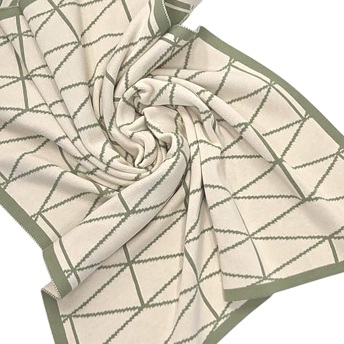 The Isometric Blanket - 100% Organic Cotton Baby Blanket, American Made, 30x40in - Bassinet, Crib, Stroller - Gift Registry Baby Shower for Newborns and Kids