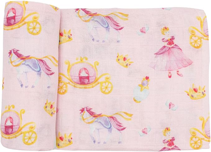 immispace - Ultra Soft Swaddle Blanket | Muslin Blankets for Girls & Boys | Newborns & Infants Gifts | 30% Organic Cotton + 70% Rayon | Large 47" x 47" | Machine Washable (Fairy Tale)