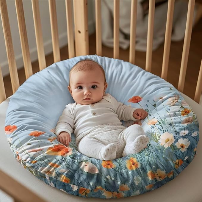 Daisy Boy Girl Gender Neutral Nursing Pillow Cover Baby Breastfeeding Slipcover Infant Newborn Nursery Bottle Pillowcase Feeding Cushion Cover (Pillow NOT Included)