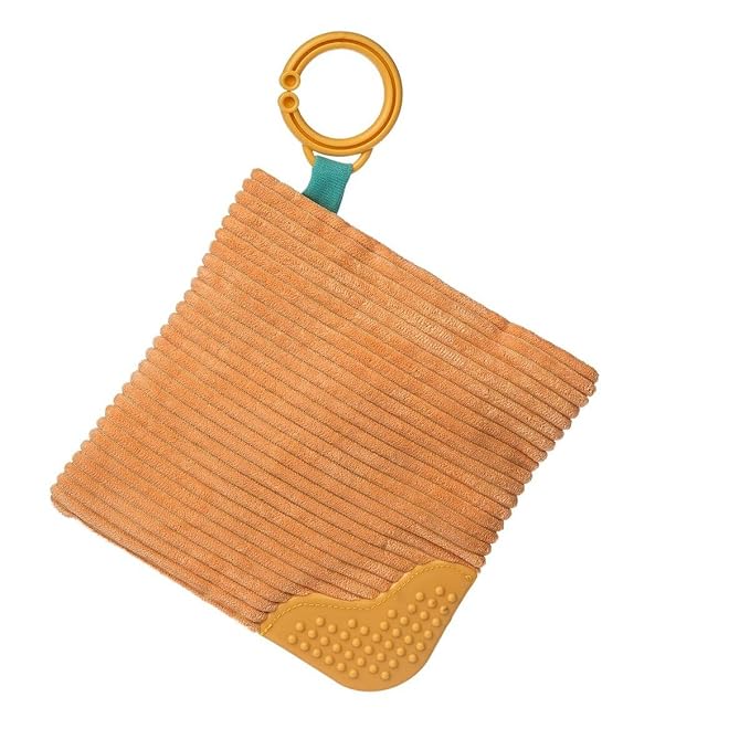 Mary Meyer Crinkle Teether Toy with Baby Paper and Squeaker, 6 x 6-Inches, Mookie Monster