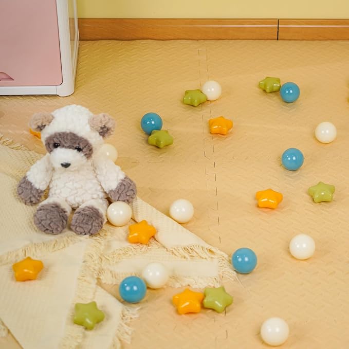 TRENDPLAY Star Ball Pit Balls 50 100 200 500 for Toddlers - Ball Pit Ball Shapes for Boys Girls Fun, Birthday Party, Christmas Decoration
