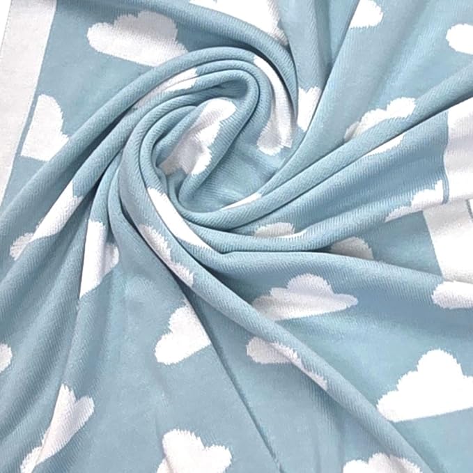 The Cloud Blanket - 100% Organic Cotton Baby Blanket, American Made, 30x40in - Bassinet, Crib, Stroller - Gift Registry Baby Shower for Newborns and Kids