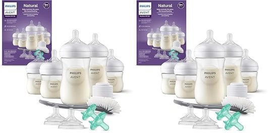 Philips AVENT Natural Baby Bottle with Natural Response Nipple,Newborn Baby Gift Set,SCD838/02,(Pack of 2)