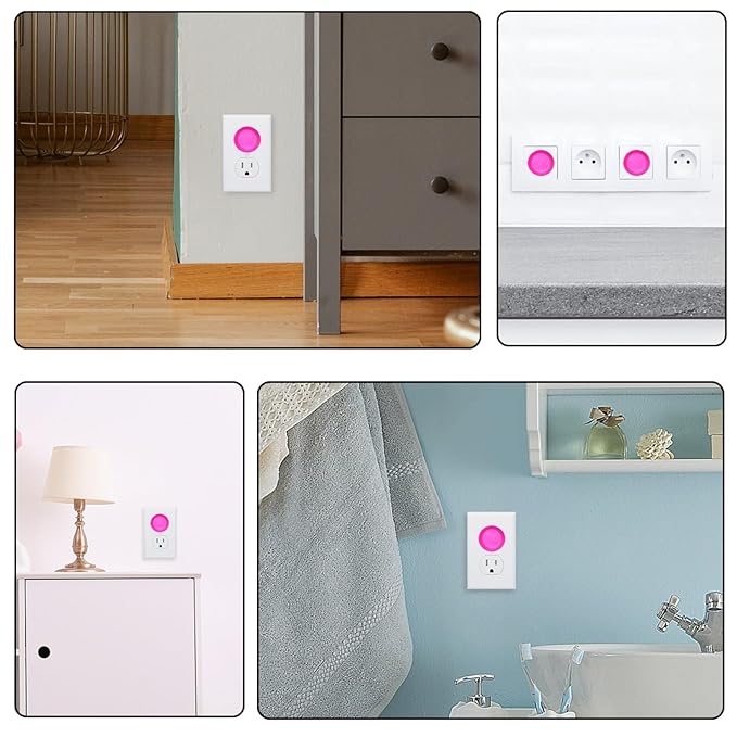 Pure Rose Pink Pattern Outlet Covers Baby Proofing Child Proof Plug Covers for Electrical Outlets Easy Install Outlet Plug Covers