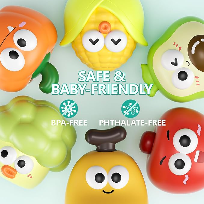 Light Up Bath Toys for Toddlers 1-3, No Hole Water Activated Sensory Bathtub Toys for Baby 12-18 Months, Floating Pool Toy Gifts for Kids Boys Girls Ages 1-5, 6 Pack