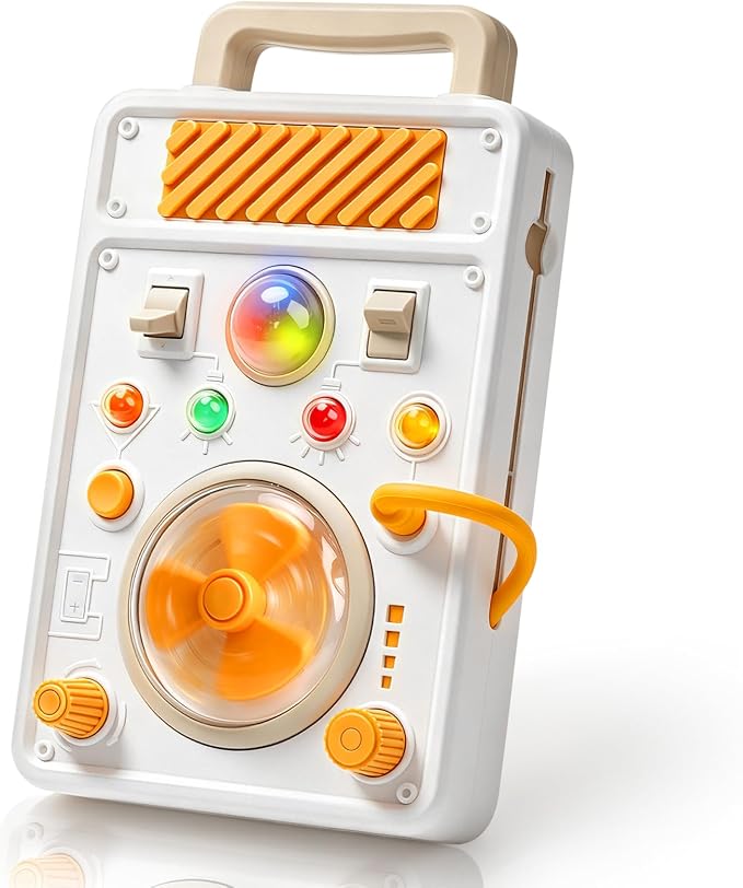 Montessori Busy Board Toys for Toddlers 1-3, LED Light Switches Activity Sensory Toys for 1 2 3 Year Old, Toddler Travel Learning Educational Toys for 1 Year Old Girl Boy Birthday Gifts
