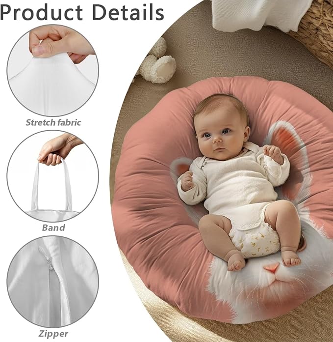 Cute Bunny Pillow Cover Girls Cute Shark Breastfeeding Pillow Cover for Baby Snug Fits Newborn Nursing Pillow Case Super Soft Nursing Pillow Slipcovers for Breastfeeding Moms