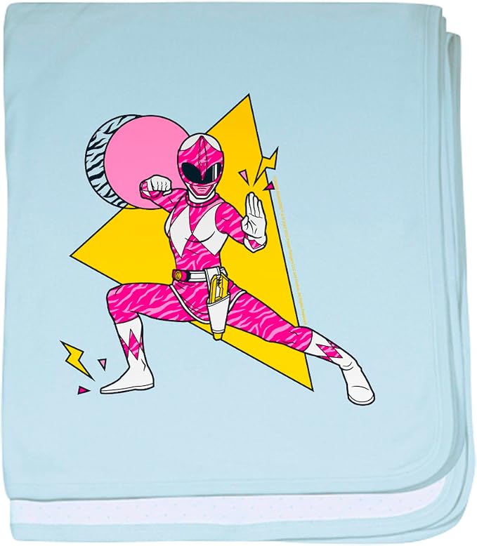 CafePress Power Rangers Pink Ranger Defensive S Baby Blanket, Super Soft Newborn Swaddle
