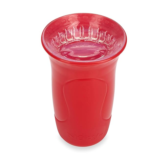 Nuby 3-Piece No-Spill Sippy Cup with 360 Smart Edge Silicone Rim - (3-Pack) 10 oz - Multicolor