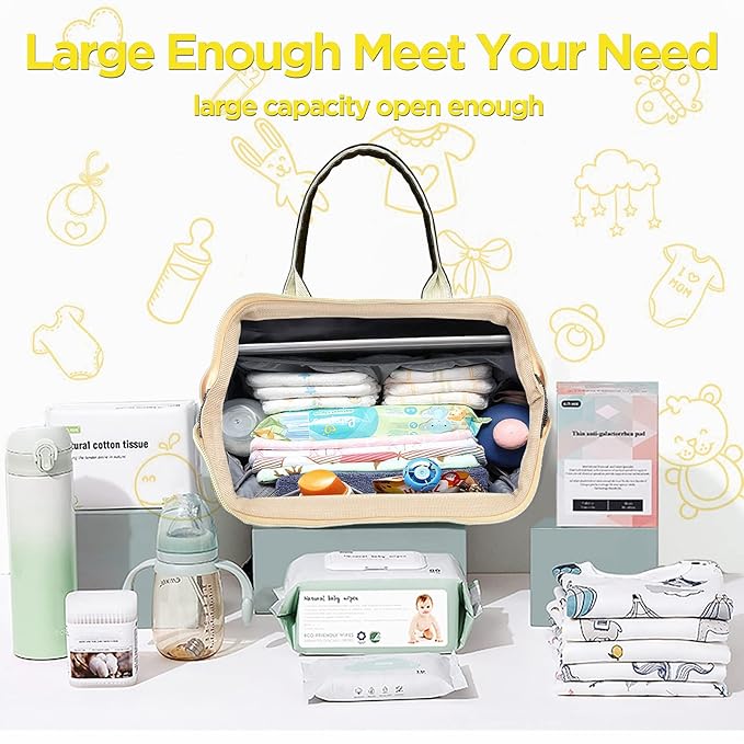 6 in 1 Diaper Bag Backpack with Pad Shower Gifts Travel Bags for Registry Search Boys Girls Bags Newborn Essentials Accessories Stuff Unisex Dad Mom Mens