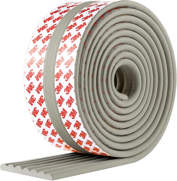 Baby Proofing Edge Corner Protector, 16.4 ft Edge Guards Padding with 3M Adhesive, Extra-Wide Soft Rubber Foam Padding, Furniture,Sharp Edge Safety Corner Edge Bumper Guard-Gray