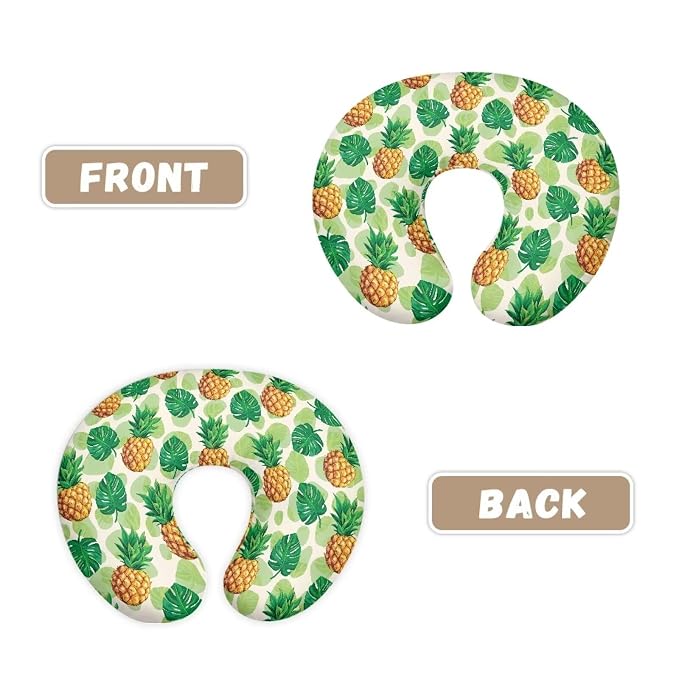 Nursing Pillow Cover Fits The Original Support for Breastfeeding, Bottle Feeding, and Bonding Pineapple Palm Leaf Soft Comfortable Slipcover for Baby Girl and Boy