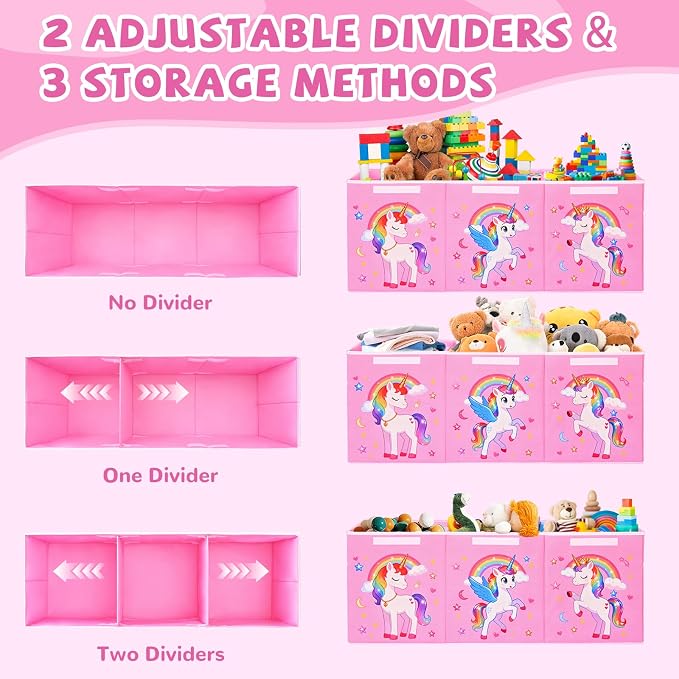 Livole 145L Toy Box, Collapsible Kids Toy Chest Bins with Lids Sturdy Large Toy Storage Organizer Boxes for Girls Nursery Room Playroom Closet, 40"X16"X14", Pink