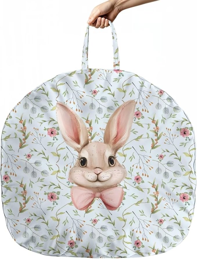 Cute Bunny Nursing Pillow Cover Soft Breathable Feeding Pillow Slipcover for Breastfeeding Moms Fits Standard Infant Nursing Pillow for Boys and Girls Pillow Not Included