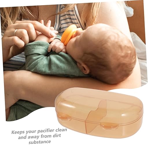 5-Pack Lidded Pacifier Storage Box Portable Soother Container for Infants Travel-Friendly Protective Baby Pacifier Case Lid