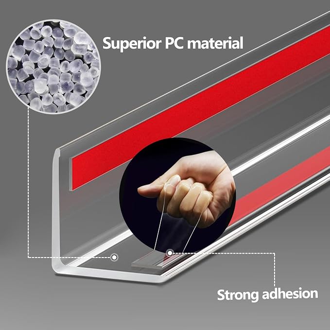 Wall Corner Protector - 8PCS, 59"x1.18" - Self Adhesive Clear Corner Protectors for Walls, Cabinet Doors, Edge Protector Trim; Easy to Install Corner Guards for Walls (150cm x 3cm)