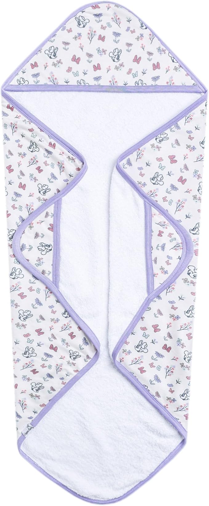 Copper Pearl Premium Knit Hooded Bath Towel Minnie Mouse's Bowquet