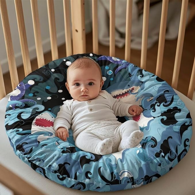 Shark Nursing Pillow Cover Neutral Breastfeeding Pillow Cover Fits 26in*24in Nursing Pillow for Baby Boy Girl Neutral Baby Nursing Pillow Cover Newborn Gift Choice for Mom